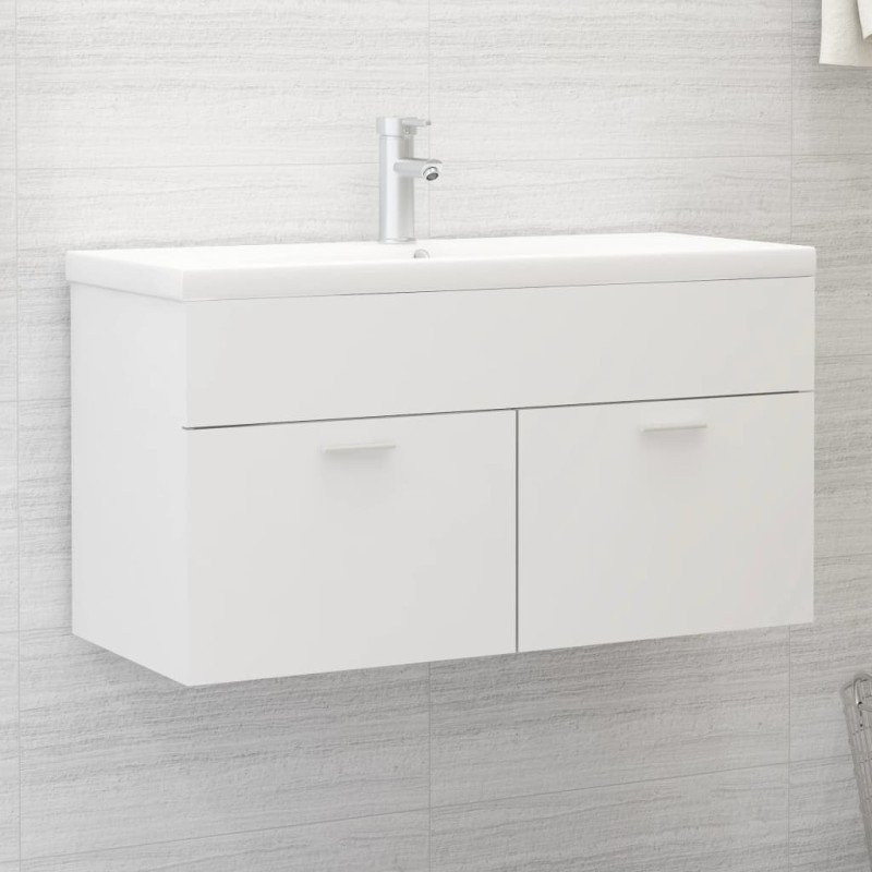 Mobile Sottolavabo Bianco 90x38,5x46 cm in Truciolato Mobile Sottolavabo Bianco 90x38,5x46 cm in Truciolato