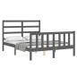 Giroletto con Testiera Grigio 4FT6 Double in Legno Massello Giroletto con Testiera Grigio 4FT6 Double in Legno Massello
