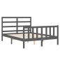 Giroletto con Testiera Grigio 4FT6 Double in Legno Massello Giroletto con Testiera Grigio 4FT6 Double in Legno Massello