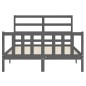 Giroletto con Testiera Grigio 4FT6 Double in Legno Massello Giroletto con Testiera Grigio 4FT6 Double in Legno Massello