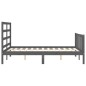 Giroletto con Testiera Grigio 4FT6 Double in Legno Massello Giroletto con Testiera Grigio 4FT6 Double in Legno Massello