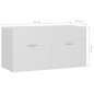 Mobile Sottolavabo Bianco 90x38,5x46 cm in Truciolato Mobile Sottolavabo Bianco 90x38,5x46 cm in Truciolato