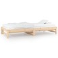 Dormeuse Estraibile 2x(80x200) cm in Legno Massello di Pino Dormeuse Estraibile 2x(80x200) cm in Legno Massello di Pino