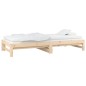 Dormeuse Estraibile 2x(80x200) cm in Legno Massello di Pino Dormeuse Estraibile 2x(80x200) cm in Legno Massello di Pino