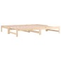 Dormeuse Estraibile 2x(80x200) cm in Legno Massello di Pino Dormeuse Estraibile 2x(80x200) cm in Legno Massello di Pino