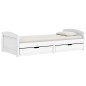 vidaXL Dormeuse 2 Cassetti Bianca 90x200 cm Legno Massello Pino IRUN vidaXL Dormeuse 2 Cassetti Bianca 90x200 cm Legno Massello Pino IRUN