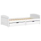 vidaXL Dormeuse 2 Cassetti Bianca 90x200 cm Legno Massello Pino IRUN vidaXL Dormeuse 2 Cassetti Bianca 90x200 cm Legno Massello Pino IRUN