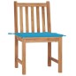 Sedie da Giardino 2 pz con Cuscini in Legno Massello di Teak Sedie da Giardino 2 pz con Cuscini in Legno Massello di Teak