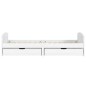 vidaXL Dormeuse 2 Cassetti Bianca 90x200 cm Legno Massello Pino IRUN vidaXL Dormeuse 2 Cassetti Bianca 90x200 cm Legno Massello Pino IRUN