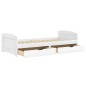 vidaXL Dormeuse 2 Cassetti Bianca 90x200 cm Legno Massello Pino IRUN vidaXL Dormeuse 2 Cassetti Bianca 90x200 cm Legno Massello Pino IRUN