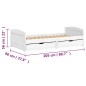 vidaXL Dormeuse 2 Cassetti Bianca 90x200 cm Legno Massello Pino IRUN vidaXL Dormeuse 2 Cassetti Bianca 90x200 cm Legno Massello Pino IRUN