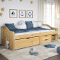 Dormeuse 3 Cassetti 90x200 cm Legno Massello Pino IRUN Dormeuse 3 Cassetti 90x200 cm Legno Massello Pino IRUN