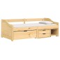 Dormeuse 3 Cassetti 90x200 cm Legno Massello Pino IRUN Dormeuse 3 Cassetti 90x200 cm Legno Massello Pino IRUN
