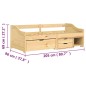 Dormeuse 3 Cassetti 90x200 cm Legno Massello Pino IRUN Dormeuse 3 Cassetti 90x200 cm Legno Massello Pino IRUN