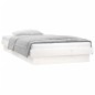 Giroletto LED Bianco 75x190 cm 2FT6 Small Single Legno Massello Giroletto LED Bianco 75x190 cm 2FT6 Small Single Legno Massello