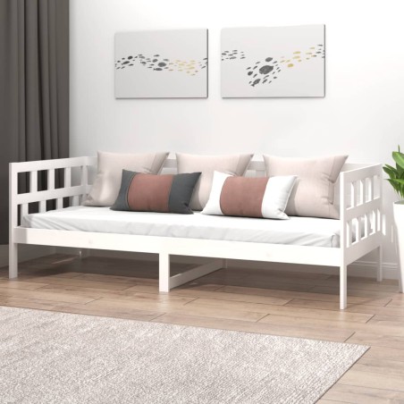 Dormeuse Bianca in Legno Massello di Pino 90x190 cm