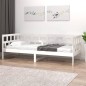 Dormeuse Bianca in Legno Massello di Pino 90x190 cm
