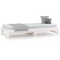 Dormeuse Estraibile Bianca 2x(90x200) cm Legno Massello di Pino Dormeuse Estraibile Bianca 2x(90x200) cm Legno Massello di Pino