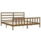 Giroletto con Testiera Miele 200x200 cm in Legno Massello Giroletto con Testiera Miele 200x200 cm in Legno Massello