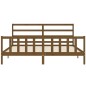 Giroletto con Testiera Miele 200x200 cm in Legno Massello Giroletto con Testiera Miele 200x200 cm in Legno Massello