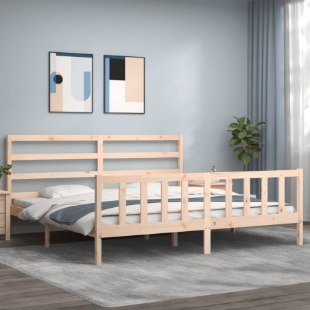 Giroletto con Testiera 180x200 cm in Legno Massello
