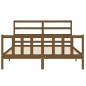 Giroletto con Testiera Miele 160x200 cm Legno Massello Giroletto con Testiera Miele 160x200 cm Legno Massello
