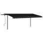 Tenda Automatica con Sensore Vento e LED 5x3 m Antracite Tenda Automatica con Sensore Vento e LED 5x3 m Antracite