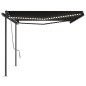 Tenda Automatica con Sensore Vento e LED 5x3 m Antracite Tenda Automatica con Sensore Vento e LED 5x3 m Antracite