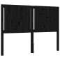 Giroletto con Testiera Nero 140x190 cm in Legno Massello Giroletto con Testiera Nero 140x190 cm in Legno Massello