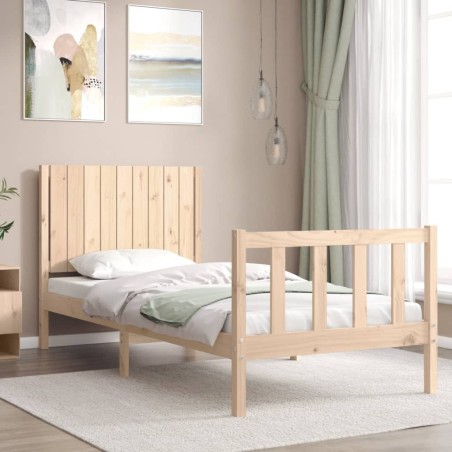 Giroletto con Testiera 3FT Single in Legno Massello