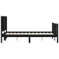 Giroletto con Testiera Nero 4FT Small Double in Legno Massello