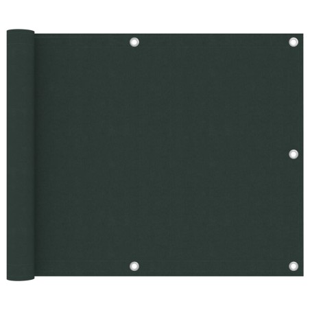 Paravento da Balcone Verde Scuro 75x500 cm Tessuto Oxford