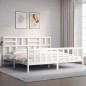 Giroletto con Testiera Bianco 6FT Super King in Legno Massello Giroletto con Testiera Bianco 6FT Super King in Legno Massello