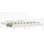 Giroletto con Testiera Bianco 6FT Super King in Legno Massello Giroletto con Testiera Bianco 6FT Super King in Legno Massello