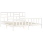 Giroletto con Testiera Bianco 6FT Super King in Legno Massello Giroletto con Testiera Bianco 6FT Super King in Legno Massello