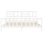 Giroletto con Testiera Bianco 6FT Super King in Legno Massello Giroletto con Testiera Bianco 6FT Super King in Legno Massello