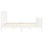 Giroletto con Testiera Bianco 6FT Super King in Legno Massello Giroletto con Testiera Bianco 6FT Super King in Legno Massello