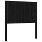 Giroletto con Testiera Nero 90x200 cm in Legno Massello Giroletto con Testiera Nero 90x200 cm in Legno Massello