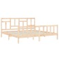 vidaXL Giroletto con Testiera Super King Size in Legno Massello vidaXL Giroletto con Testiera Super King Size in Legno Massello