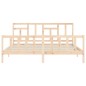 vidaXL Giroletto con Testiera Super King Size in Legno Massello vidaXL Giroletto con Testiera Super King Size in Legno Massello