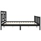 Giroletto con Testiera Nero 6FT Super King in Legno Massello Giroletto con Testiera Nero 6FT Super King in Legno Massello