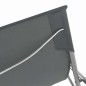 Sedia da Spiaggia Pieghevole 2 pz Acciaio Tessuto Oxford Grigio Sedia da Spiaggia Pieghevole 2 pz Acciaio Tessuto Oxford Grigio
