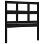 Giroletto con Testiera Nero 3FT Single in Legno Massello Giroletto con Testiera Nero 3FT Single in Legno Massello