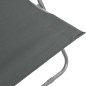 Sedia da Spiaggia Pieghevole 2 pz Acciaio Tessuto Oxford Grigio Sedia da Spiaggia Pieghevole 2 pz Acciaio Tessuto Oxford Grigio