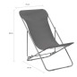 Sedia da Spiaggia Pieghevole 2 pz Acciaio Tessuto Oxford Grigio Sedia da Spiaggia Pieghevole 2 pz Acciaio Tessuto Oxford Grigio
