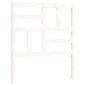 Giroletto con Testiera Bianco 90x200 cm in Legno Massello Giroletto con Testiera Bianco 90x200 cm in Legno Massello
