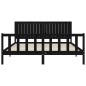Giroletto con Testiera Nero 6FT Super King in Legno Massello Giroletto con Testiera Nero 6FT Super King in Legno Massello