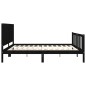 Giroletto con Testiera Nero 6FT Super King in Legno Massello Giroletto con Testiera Nero 6FT Super King in Legno Massello