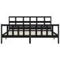 vidaXL Giroletto con Testiera Nero Super King Size Legno Massello vidaXL Giroletto con Testiera Nero Super King Size Legno Massello