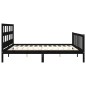 vidaXL Giroletto con Testiera Nero Super King Size Legno Massello vidaXL Giroletto con Testiera Nero Super King Size Legno Massello